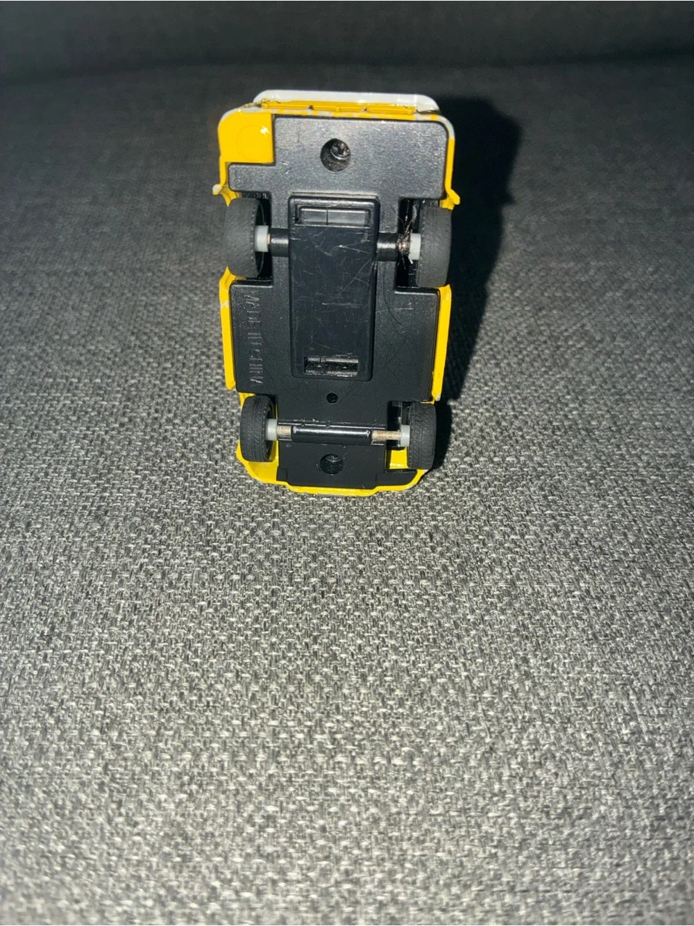 Yellow and White Double-Decker Metal Die-Cast Vintage Bus - Kids Toy